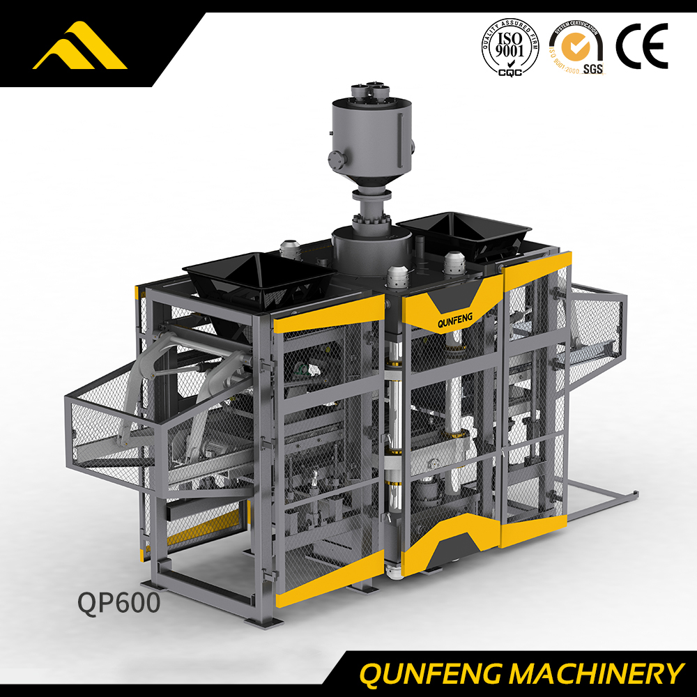 Machine de fabrication de blocs de béton hydraulique QP600