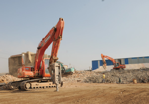 Chantier de démolition de bâtiments