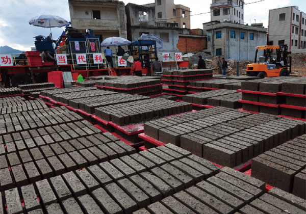 Site de fabrication de briques