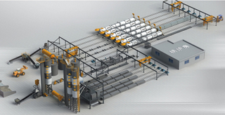 Ligne de production de blocs de béton aérés autoclavés