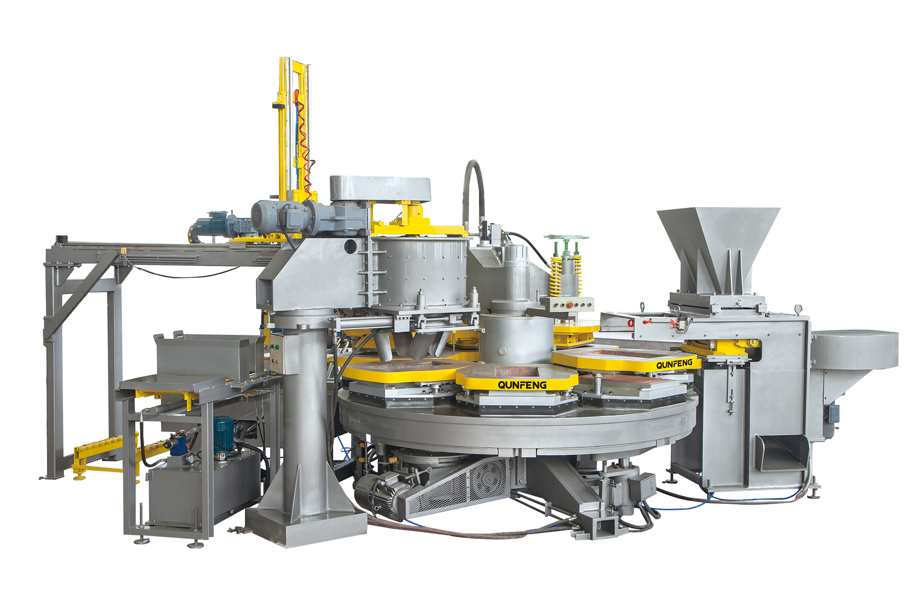 Machine &agrave; carreaux de terrazzo de type rotatif QPR600-6 (presse humide herm&eacute;tique)