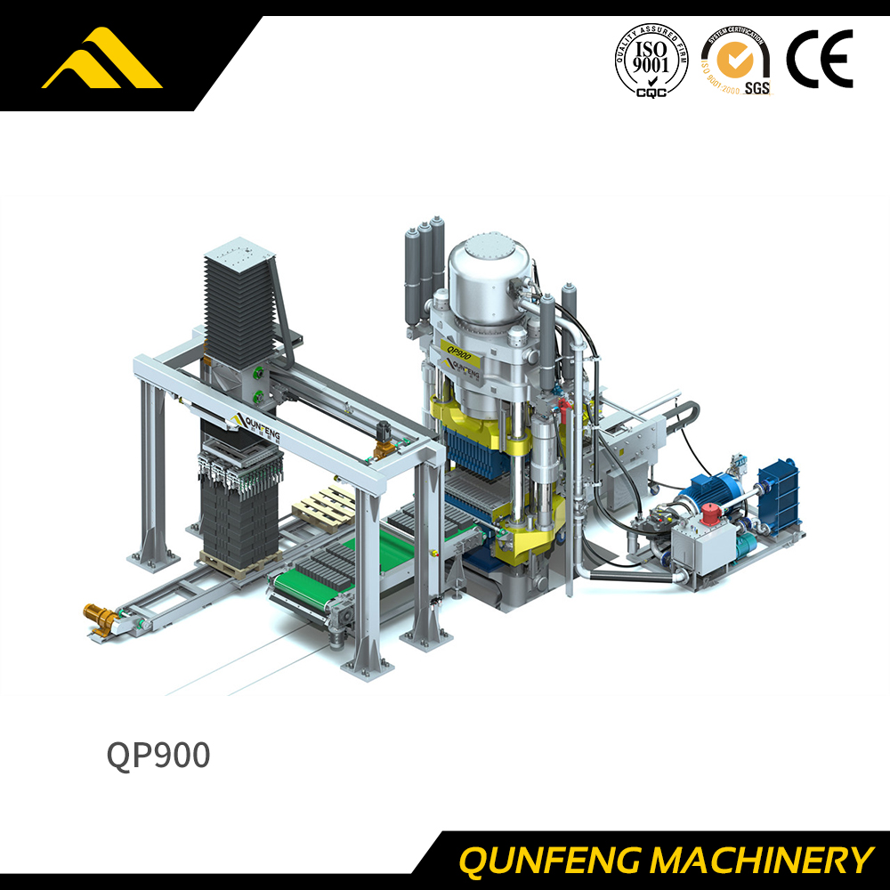 Machine à briques de presse hydraulique entièrement automatique QP900