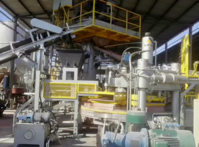 Plateau tournant &agrave; 6 stations de QPR600-6 pour le pressage de carreaux multicouches